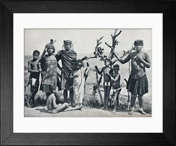 Framed Print : A group of Zulus, 1912 Framed Print : A group of Zulus, 1912