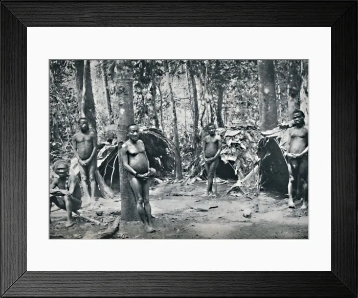 Framed Print : A Pygmy village, North-East Congo Basin, 1912 Framed Print : A Pygmy village, North-East Congo Basin, 1912