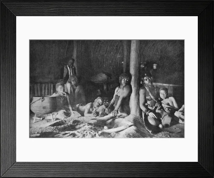 Framed Print : Interior of a Zulu hut, 1912 Framed Print : Interior of a Zulu hut, 1912