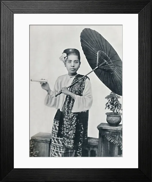 Framed Print : A Burmese lady, 1902 Framed Print : A Burmese lady, 1902