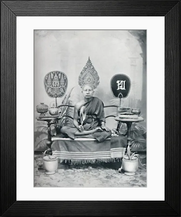 Framed Print : A royal priest, Siam, 1902. Artist: HW Rolfe Framed Print : A royal priest, Siam, 1902. Artist: HW Rolfe