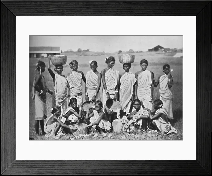 Framed Print : A group of Kol girls, 1902. Artist: Bourne & Shepherd Framed Print : A group of Kol girls, 1902. Artist: Bourne & Shepherd