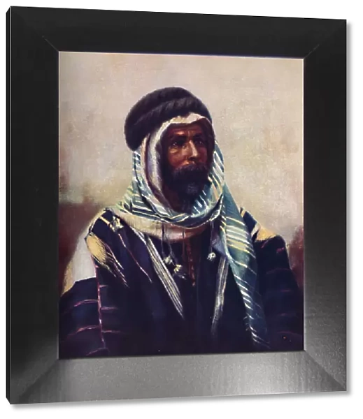 A Bedouin sheikh wearing burnouse, 1902