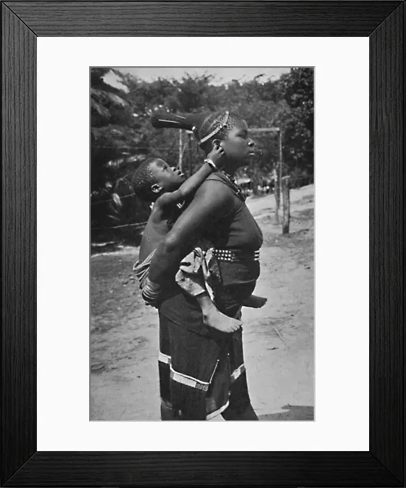 Framed Print : A Zulu woman and child, 1902 Framed Print : A Zulu woman and child, 1902