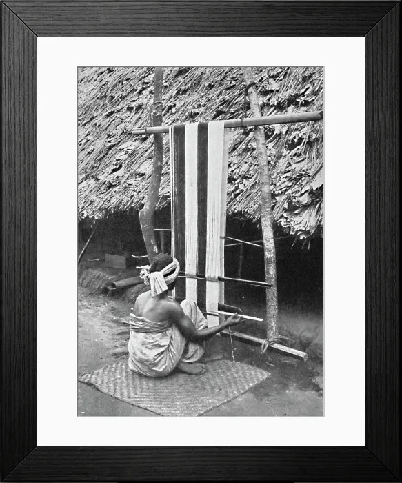 Framed Print : Iebu weaver, 1912. Artist: AW Gelston Framed Print : Iebu weaver, 1912. Artist: AW Gelston