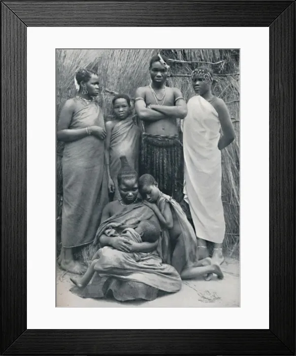 Framed Print : A Zulu family group, 1912 Framed Print : A Zulu family group, 1912