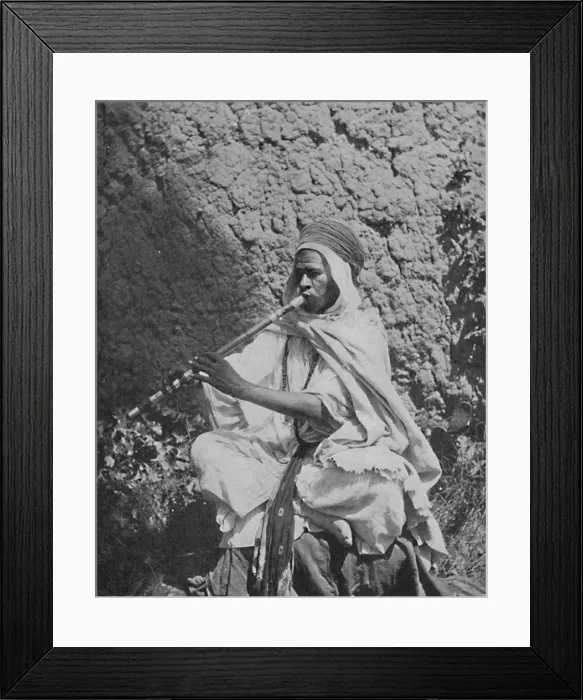 Framed Print : Algerian native flute player, 1912 Framed Print : Algerian native flute player, 1912