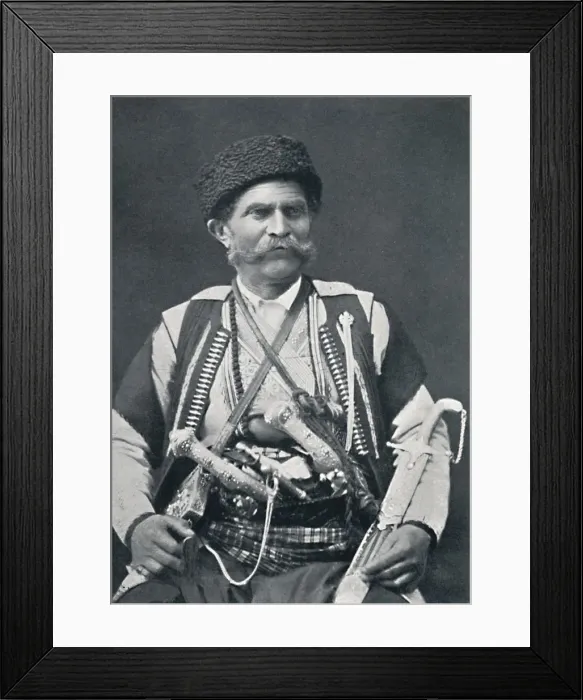 Framed Print : A Montenegrin, 1912. Artist: Sebah Framed Print : A Montenegrin, 1912. Artist: Sebah