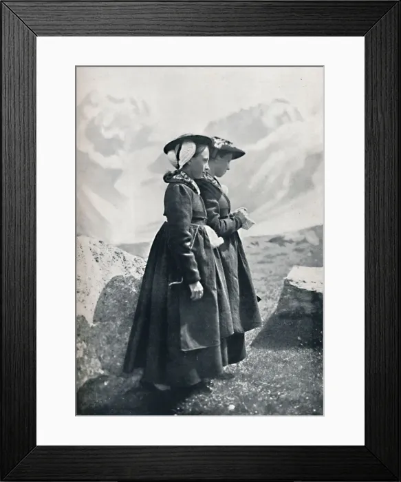 Framed Print : Two Swiss women, 1912. Artist: Charles Lefebure Framed Print : Two Swiss women, 1912. Artist: Charles Lefebure