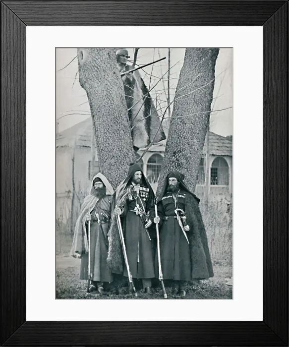 Framed Print : Caucasian soldiers, 1912 Framed Print : Caucasian soldiers, 1912