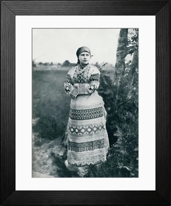 Framed Print : A Russian peasant in costume, 1912 Framed Print : A Russian peasant in costume, 1912
