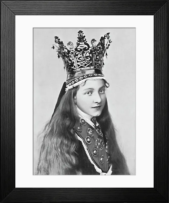 Framed Print : A Norwegian girl in holiday attire, 1912. Artist: Solveig Lund Framed Print : A Norwegian girl in holiday attire, 1912. Artist: Solveig Lund