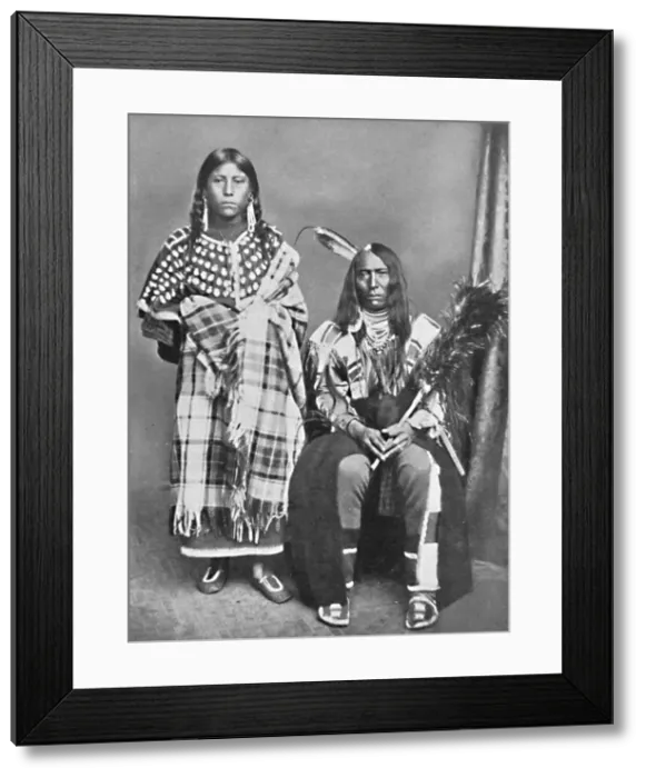 Framed Print : A Sioux chief and his squaw, 1912. Artist: Robert Wilson Shufeldt Framed Print : A Sioux chief and his squaw, 1912. Artist: Robert Wilson Shufeldt