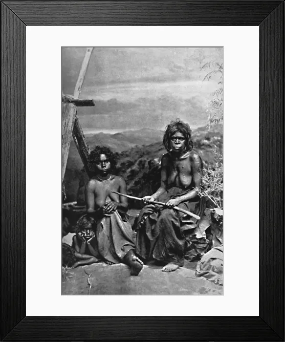 Framed Print : An Australian woman and her children, 1902. Artist: W Lindt Framed Print : An Australian woman and her children, 1902. Artist: W Lindt