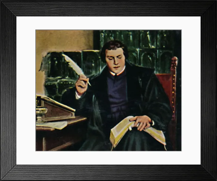 Framed Print : Martin Luther 1483-1546. - Gemalde von Thumann, 1934 Framed Print : Martin Luther 1483-1546. - Gemalde von Thumann, 1934