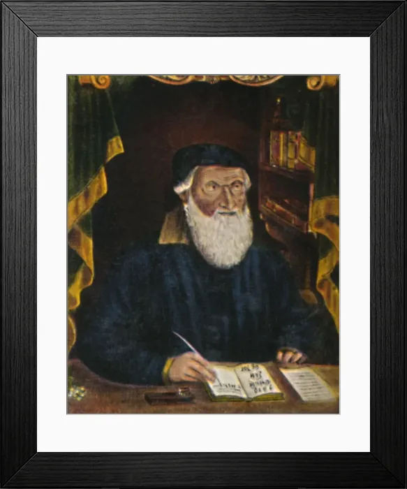 Framed Print : Hans Sachs 1494-1576. Kupferstich von Hans Weygel, 1934 Framed Print : Hans Sachs 1494-1576. Kupferstich von Hans Weygel, 1934