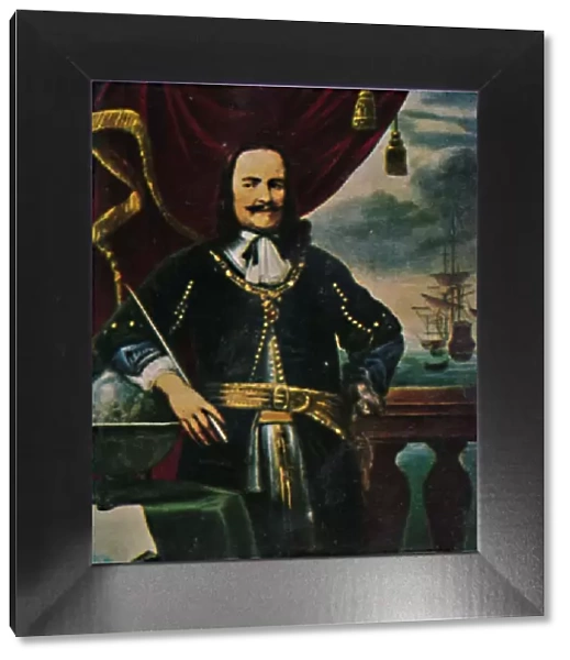Admiral de Ruyter 1607-1676. - Gemalde von F. Bol, 1934