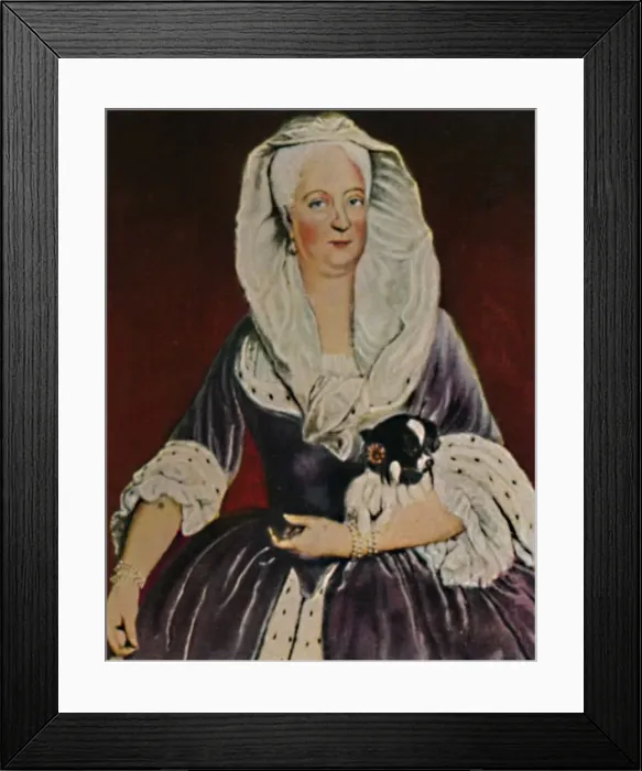 Framed Print : Die Mutter Friedrichs des Groszen 1687-1757. - Gemalde von Pesne, 1934