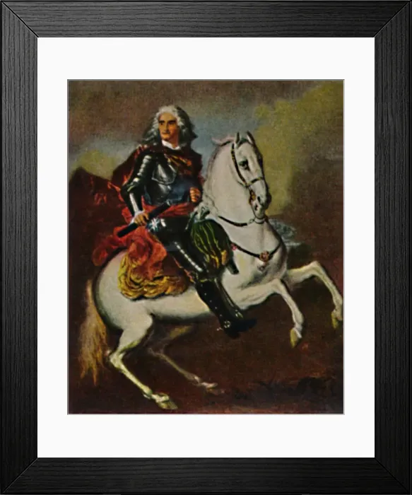 Framed Print : August der Starke 1670-1733. - Gemalde von Silvestre, 1934 Framed Print : August der Starke 1670-1733. - Gemalde von Silvestre, 1934