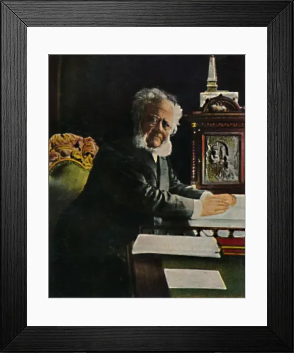 Framed Print : Henrik Ibsen 1828-1906, 1934
