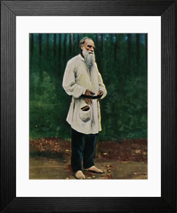 Framed Print : Graf Tolstoi 1828-1910. - Gemalde von Pri, 1934 Framed Print : Graf Tolstoi 1828-1910. - Gemalde von Pri, 1934