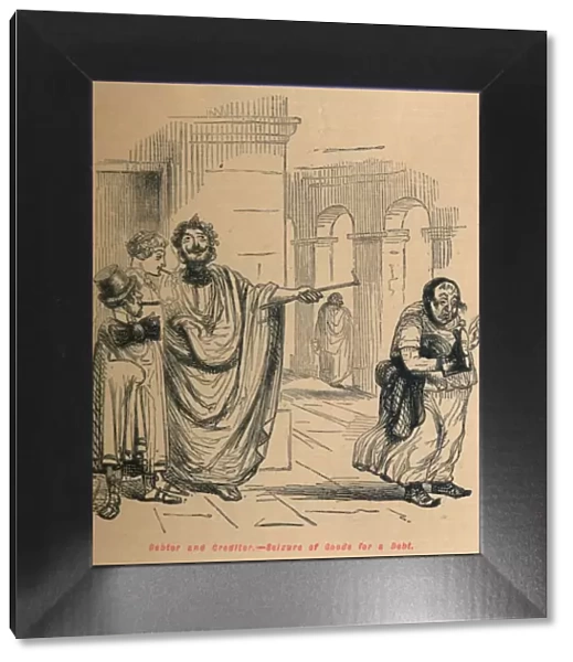 Debtor and Creditor - Seizure of Goods for a Debt, 1852. Artist: John Leech