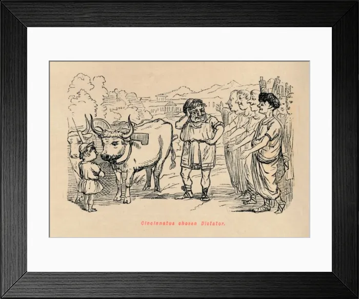 Framed Print : Cincinnatus chosen Dictator, 1852. Artist: John Leech Framed Print : Cincinnatus chosen Dictator, 1852. Artist: John Leech