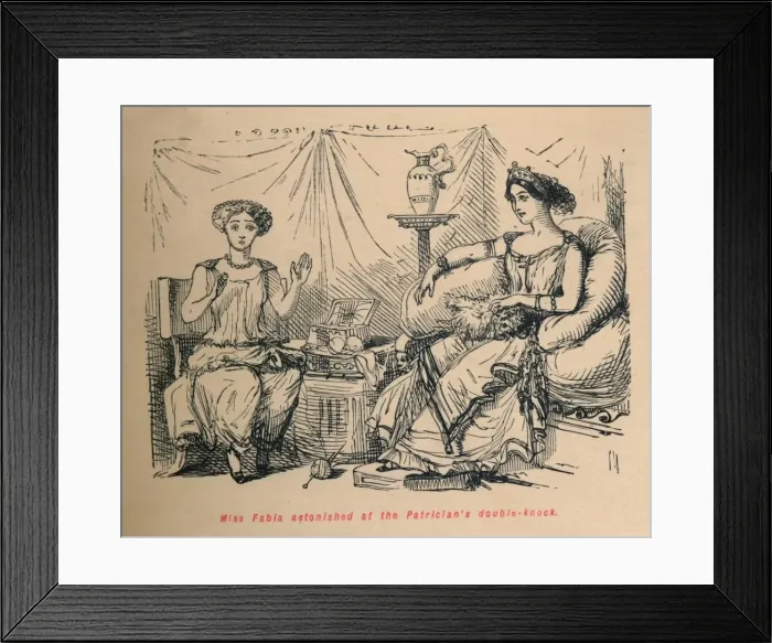 Framed Print : Miss Fabia astonished at the Patricians double-knock, 1852. Artist: John Leech Framed Print : Miss Fabia astonished at the Patricians double-knock, 1852. Artist: John Leech