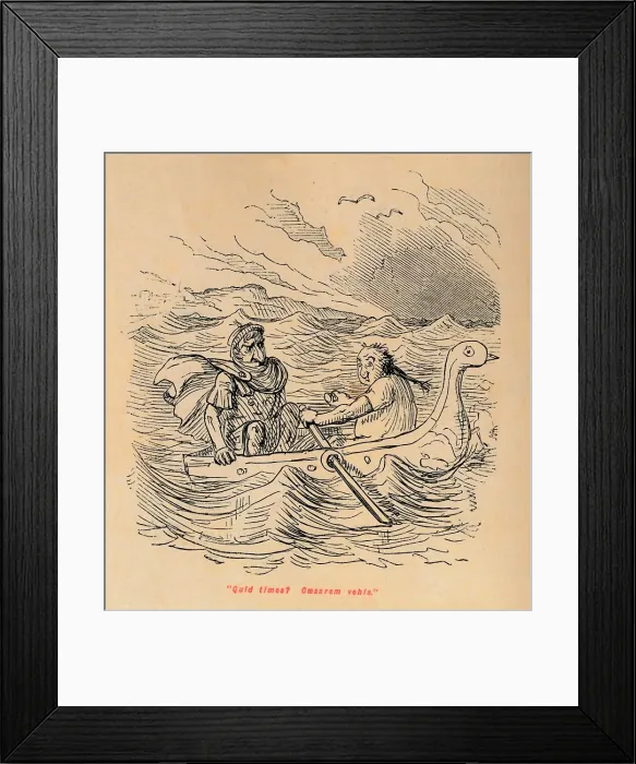 Framed Print : Quid times? Caesarem vehis, 1852. Artist: John Leech Framed Print : Quid times? Caesarem vehis, 1852. Artist: John Leech