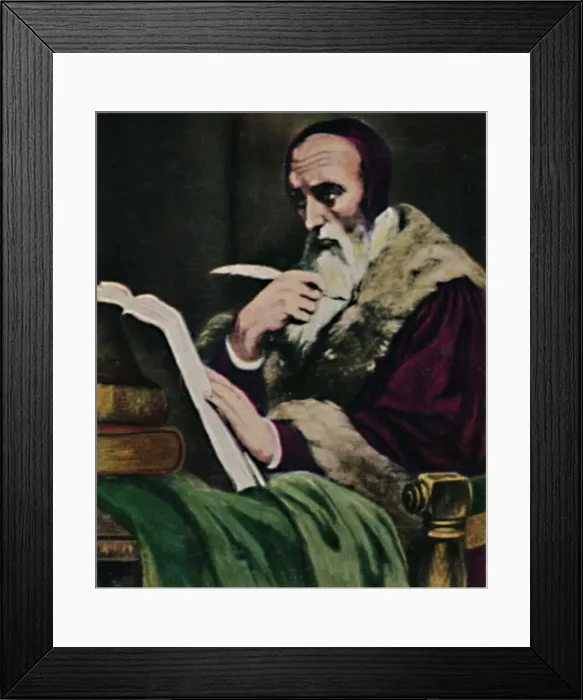 Framed Print : Calvin 1509-1564. - Gemalde von Scheffer, 1934 Framed Print : Calvin 1509-1564. - Gemalde von Scheffer, 1934