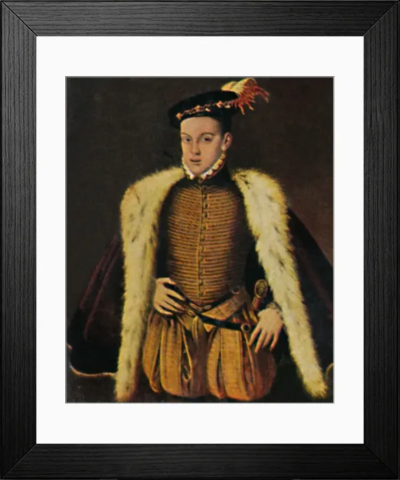 Framed Print : Don Carlos 1545-1568. - Gemalde von Sanchez Coello, 1934