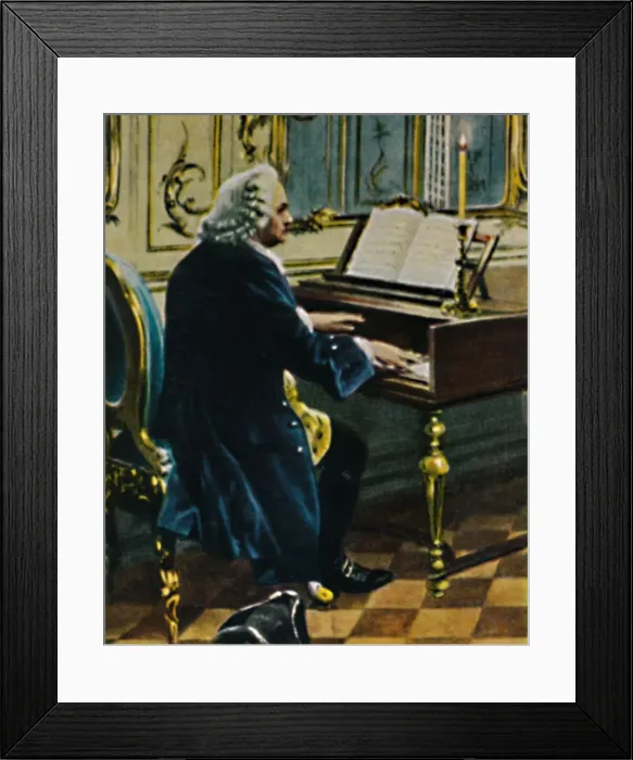 Framed Print : Johann Sebastian Bach 1685-1750. - Ausichnitt aus dem Gemalde von Carl Rohling, 1934 Framed Print : Johann Sebastian Bach 1685-1750. - Ausichnitt aus dem Gemalde von Carl Rohling, 1934