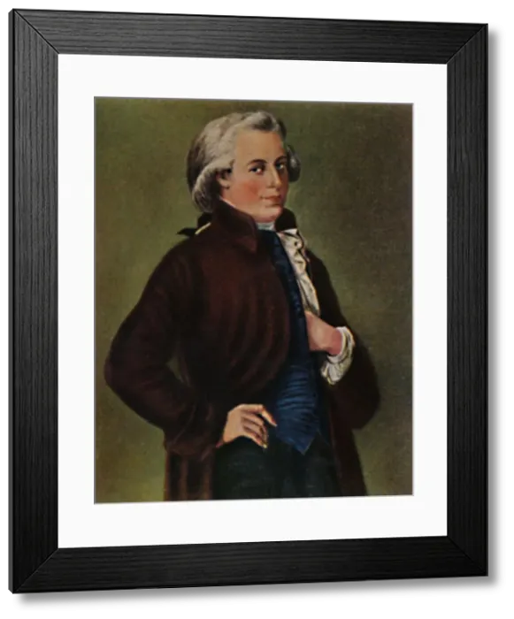 Framed Print : Wolfgang Amadeus Mozart 1756-1791. - Gemalde von Tischbein, 1934 Framed Print : Wolfgang Amadeus Mozart 1756-1791. - Gemalde von Tischbein, 1934