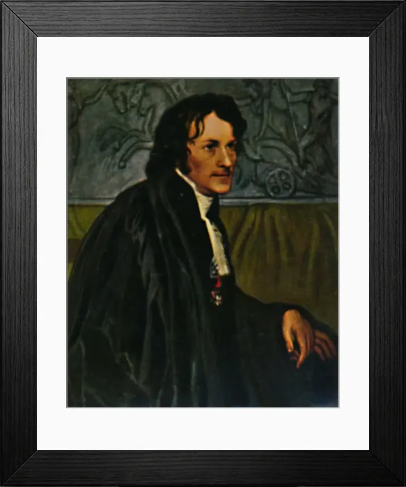 Framed Print : Bertel Thorwaldsen 1768-1844. - Gemalde von Eckersberg, 1934 Framed Print : Bertel Thorwaldsen 1768-1844. - Gemalde von Eckersberg, 1934