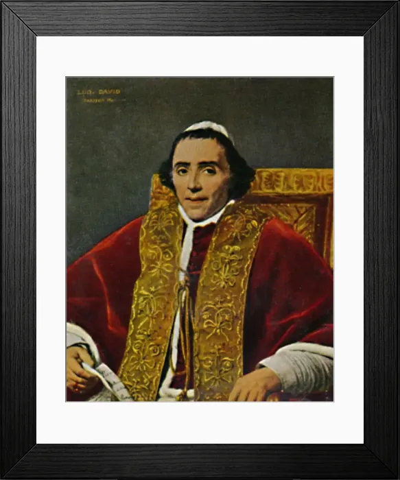 Framed Print : Papst Pius VII. 1740-1823. - Gemalde von David, 1934 Framed Print : Papst Pius VII. 1740-1823. - Gemalde von David, 1934