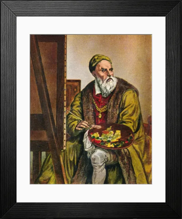 Framed Print : Tizian 1476 / 77-1576. - Selbstbildnis, 1934 Framed Print : Tizian 1476 / 77-1576. - Selbstbildnis, 1934