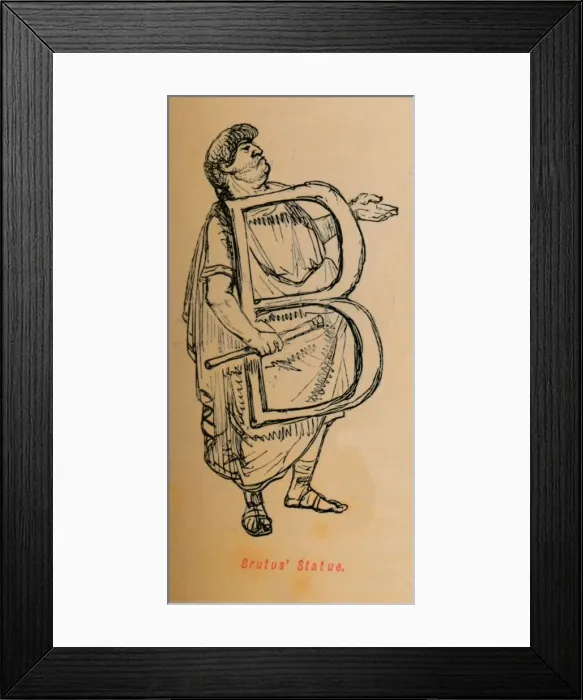 Framed Print : Brutus Status, 1852. Artist: John Leech Framed Print : Brutus Status, 1852. Artist: John Leech