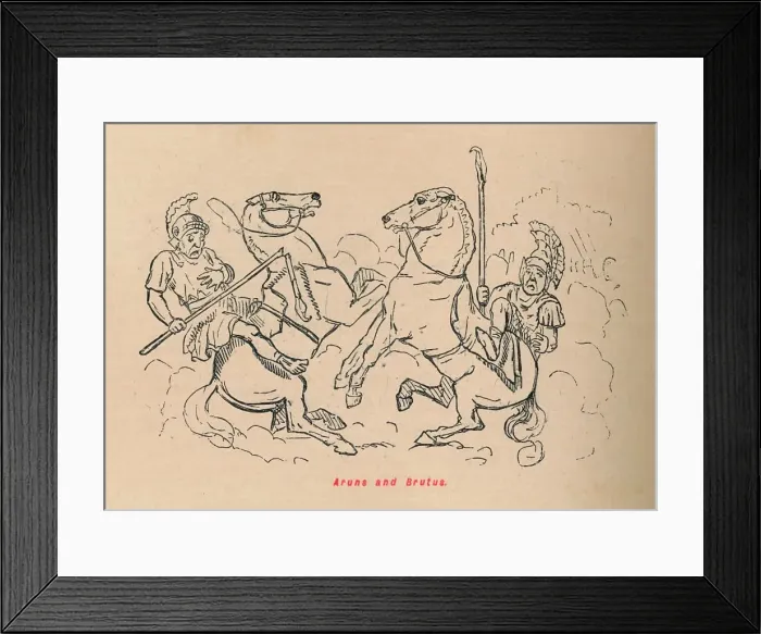 Framed Print : Aruns and Brutus, 1852. Artist: John Leech Framed Print : Aruns and Brutus, 1852. Artist: John Leech
