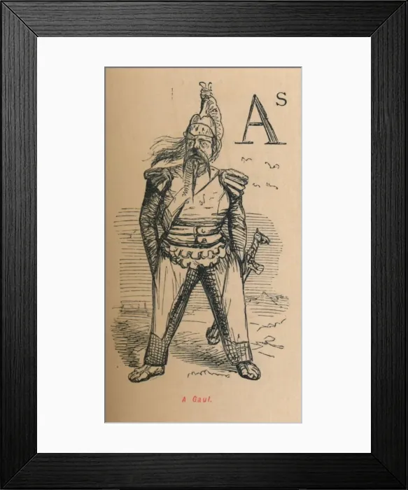 Framed Print : A Gaul, 1852. Artist: John Leech Framed Print : A Gaul, 1852. Artist: John Leech