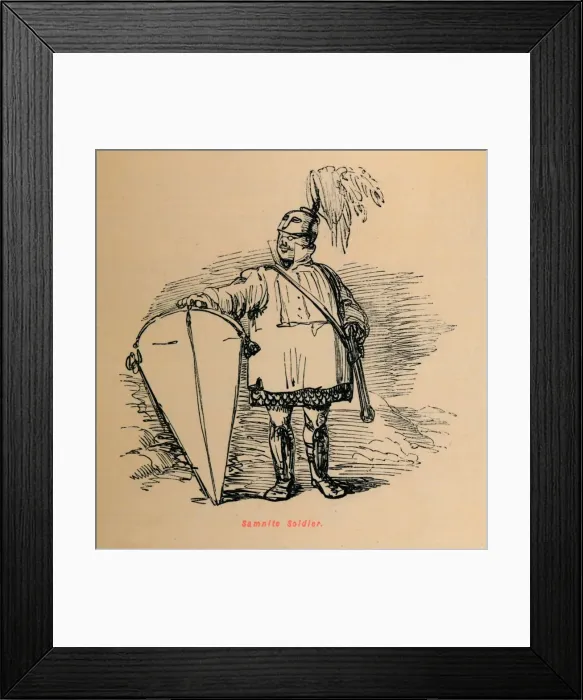 Framed Print : Samnite Soldier, 1852. Artist: John Leech Framed Print : Samnite Soldier, 1852. Artist: John Leech