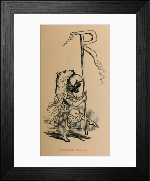 Framed Print : Standard Bearer, 1852. Artist: John Leech Framed Print : Standard Bearer, 1852. Artist: John Leech