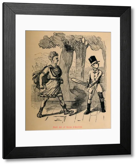 Framed Print : Rash Act of Gaius Gracchus, 1852. Artist: John Leech Framed Print : Rash Act of Gaius Gracchus, 1852. Artist: John Leech