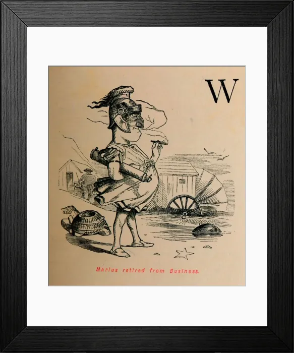 Framed Print : Marius retired from Business, 1852. Artist: John Leech Framed Print : Marius retired from Business, 1852. Artist: John Leech