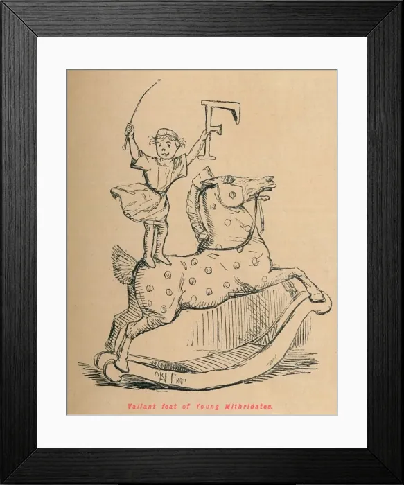 Framed Print : Valiant feat of Young Mithridates, 1852. Artist: John Leech