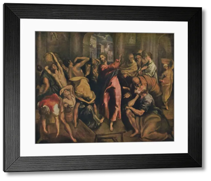 Framed Print : Die Tempelreinigung, (Christ Cleansing the Temple), c1570, (1938). Artist: El Greco Framed Print : Die Tempelreinigung, (Christ Cleansing the Temple), c1570, (1938). Artist: El Greco