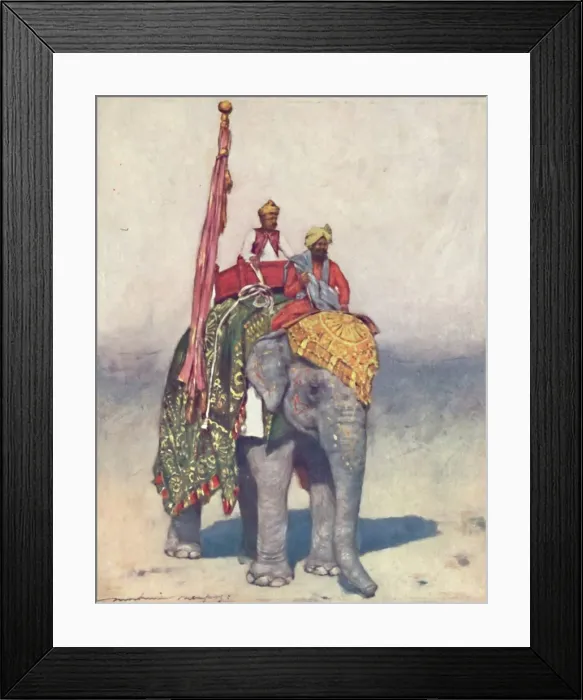 Framed Print : An Elephant from Jaipur, 1903. Artist: Mortimer L Menpes Framed Print : An Elephant from Jaipur, 1903. Artist: Mortimer L Menpes