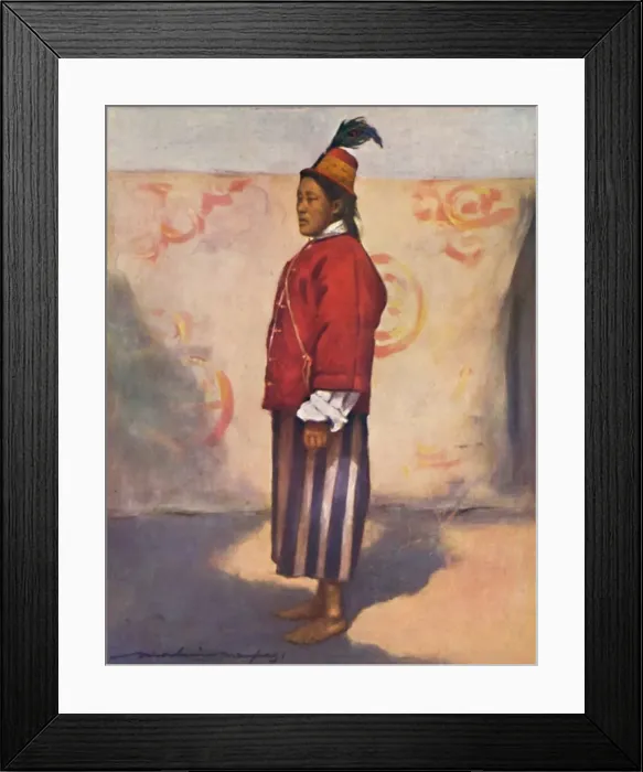 Framed Print : A Soldier of the Maharaja of Sikkim, 1903. Artist: Mortimer L Menpes Framed Print : A Soldier of the Maharaja of Sikkim, 1903. Artist: Mortimer L Menpes