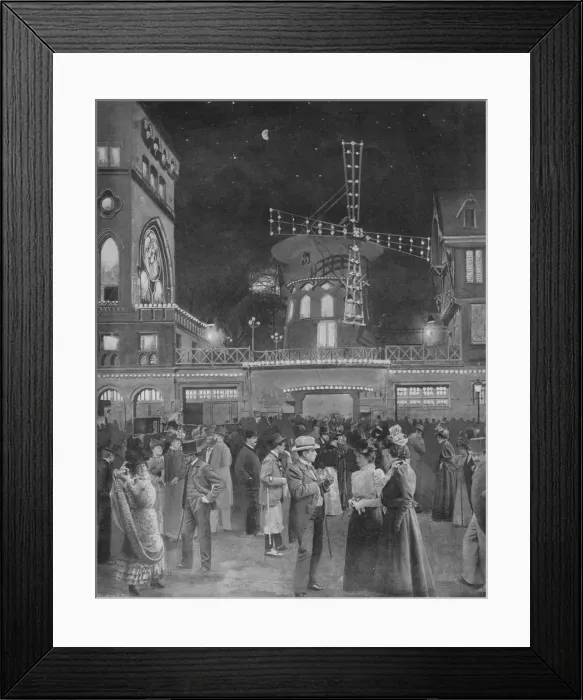 Framed Print : Montmartres Amuse La Sortie Du Moulin Rouge, 1900 Framed Print : Montmartres Amuse La Sortie Du Moulin Rouge, 1900