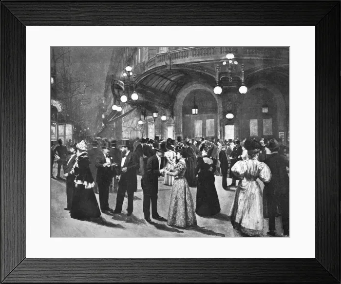 Framed Print : Le Theatre Du Vaudeville - Pendant L Entr acte, 1900 Framed Print : Le Theatre Du Vaudeville - Pendant L Entr acte, 1900