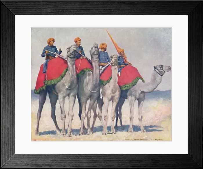 Framed Print : Camelry from Alwar, 1903. Artist: Mortimer L Menpes Framed Print : Camelry from Alwar, 1903. Artist: Mortimer L Menpes
